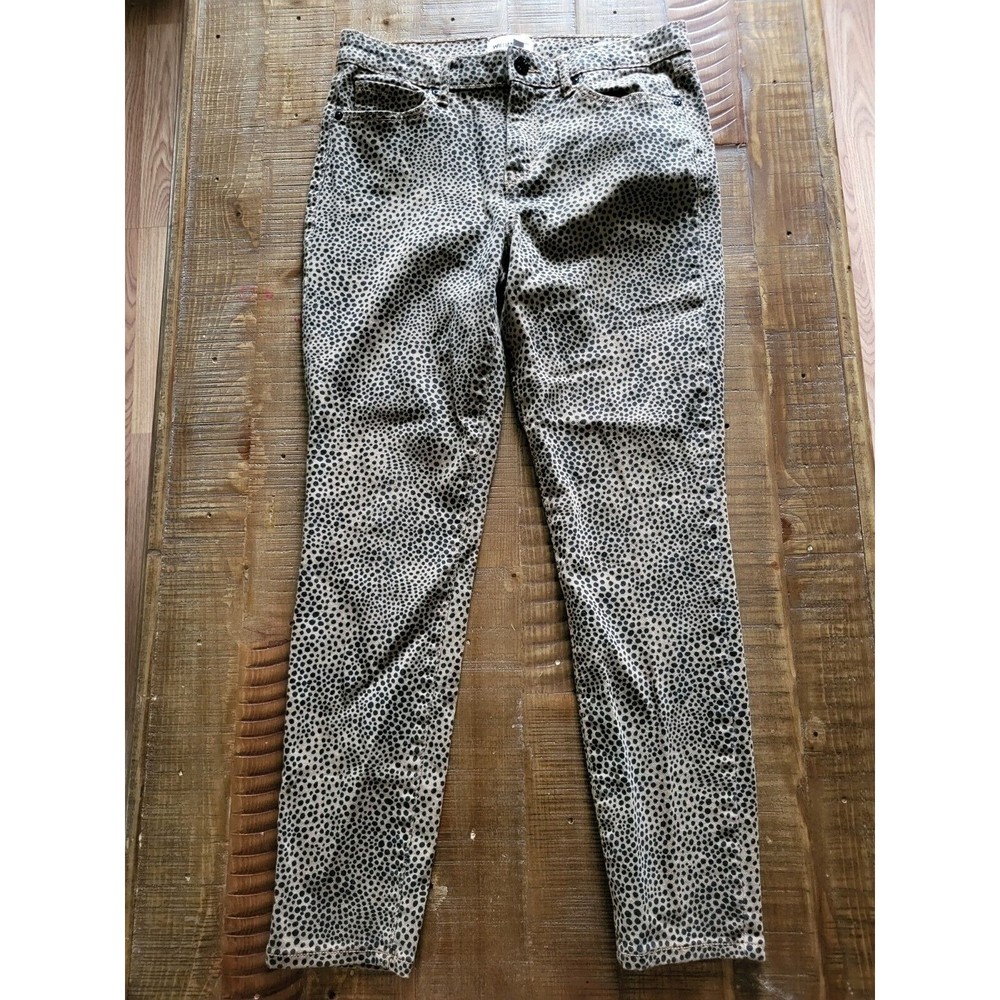 Womens WilliamRast Juniors Sz 28 Perfect Ankle Skinny Animal Print Spotted Jeans